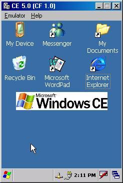 Windows CE Emulator in action