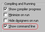 Environment Options settings