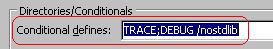Condition Defines Project Option Setting